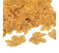 PATIKIL Artificial Leaves, 1100Pcs Fall Maple Autumn Fake Leaf for Wedding Party Thanksgiving Halloween Decoration, Yellow