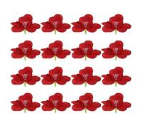 PATIKIL Artificial Orchid Petals, 24Pcs Faux Orchid Flower Head Fake Butterfly Flowers Crafts for Home Wedding Decoration, Red