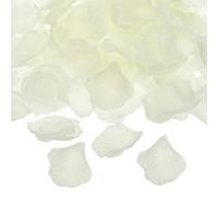 PATIKIL Artificial Rose Petals, 1000Pcs Fake Flowers Silk Petal Decoration Supplies for Romantic Night Wedding Party Event Decor, Milky White