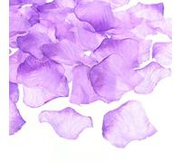 PATIKIL Artificial Rose Petals, 1200Pcs Fake Flowers Silk Petal Decoration Supplies for Romantic Night Wedding Party Event Decor, Gradient Purple