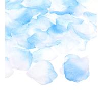PATIKIL Artificial Rose Petals, 2000Pcs Fake Flowers Silk Petal Decoration Supplies for Romantic Night Wedding Party Event Decor, Light Blue White