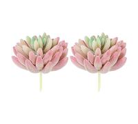 PATIKIL Artificial Succulent Plants, 2 Pack Fake Succulents Plant Unpotted Realistic Textured Succulents for Home Garden Decoration, Burgundy
