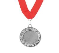 PATIKIL Award Medal, 2nd Place Winner Medal with Red Neck Ribbon Prize Medal for Competitions Sports Meeting Spelling Bees, 3 Inch Wide, Silver