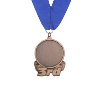 PATIKIL Award Medal, 3rd Place Winner Medal with Neck Ribbon 3 Inch Width Prize Medal for Competitions Sports Meeting Spelling Bees, Red Bronze