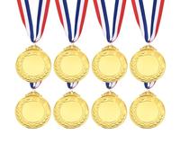 PATIKIL Award Medals, 8 Pcs 1st 2nd 3rd Prize Winner Medals with Neck Ribbons for Sports Games Events Competitions Spelling Bees, 2.5 Inch Wide, Gold