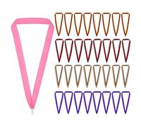 PATIKIL Award Neck Ribbons with Snap Clips, 100 Pack Polyester Medal Lanyards Blank Award Ribbon for Competitions Achievement Sports Parties, 5 Colors