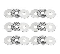 PATIKIL AXK0619 Thrust Needle Roller Bearings 6x19x4mm, 6 Pcs Chromium Steel Needle Roller Thrust Bearing with Washers for Conveyor Systems Machine Tools, Silver