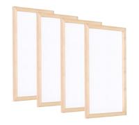 PATIKIL B4 Sizes Wooden Paper Making Screen, 4Pcs 14.2 x 10.2 Inch Single Paper Making Mould and Deckle Papermaking Supplies Frame for Paper Making DIY Crafts, Wood Color