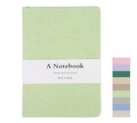 PATIKIL B6 Linen Journal, 5x7 Inch 256 Pages Lined Blank Hardcover Pocket Notebook 100 GSM Thick Paper Travel Writing Journaling Note Taking Notebook for Office Home Work, Green