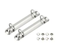 PATIKIL B7 2 Hole Ring Binder Mechanisms, 2 Set 0.8" O Ring Replacement Binder Planner Loose Leaf Binding Spines for Organizers DIY Fill Paper Storage Folder Accessories, 20mm Silver Tone