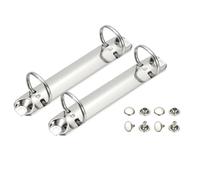 PATIKIL B7 2 Hole Ring Binder Mechanisms, 2 Set 0.8" O Ring Replacement Binder Planner Loose Leaf Binding Spines for Organizers DIY Fill Paper Storage Folder Accessories, 25mm Silver Tone