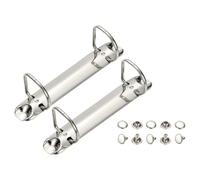 PATIKIL B7 2 Hole Ring Binder Mechanisms, 2 Set 0.98" D Ring Replacement Binder Planner Loose Leaf Binding Spines for Organizers DIY Fill Paper Storage Folder Accessories, 20mm Silver Tone
