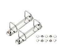 PATIKIL B7 2 Hole Ring Binder Mechanisms, 2 Set 1.38" D Ring 26 mm,Silver | Replacement Binder Planner Loose Leaf Binding Spines for Organizers DIY Fill Paper Storage Folder Accessories