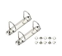 PATIKIL B7 2 Hole Ring Binder Mechanisms, 2 Set 1.5" D Ring 26 mm,Silver | Replacement Binder Planner Loose Leaf Binding Spines for Organizers DIY Fill Paper Storage Folder Accessories