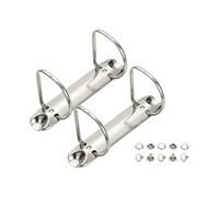 PATIKIL B7 2 Hole Ring Binder Mechanisms, 2 Set 1.97" D Ring 26 mm,Silver | Replacement Binder Planner Loose Leaf Binding Spines for Organizers DIY Fill Paper Storage Folder Accessories