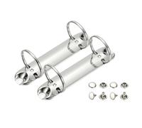 PATIKIL B7 2 Hole Ring Binder Mechanisms, 2 Set 1" O Ring Replacement Binder Planner Loose Leaf Binding Spines for Organizers DIY Fill Paper Storage Folder Accessories, 38mm Silver Tone