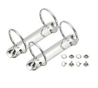 PATIKIL B7 2 Hole Ring Binder Mechanisms, 2 Set 1" O Ring Replacement Binder Planner Loose Leaf Binding Spines for Organizers DIY Fill Paper Storage Folder Accessories, 52mm Silver Tone
