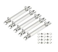 PATIKIL B7 2 Hole Ring Binder Mechanisms, 5 Set 0.6" O Ring Replacement Binder Planner Loose Leaf Binding Spines for Organizers DIY Fill Paper Storage Folder Accessories, 15mm Silver Tone