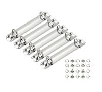 PATIKIL B7 2 Hole Ring Binder Mechanisms, 5 Set 0.8" O Ring Replacement Binder Planner Loose Leaf Binding Spines for Organizers DIY Fill Paper Storage Folder Accessories, 16mm Silver Tone