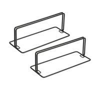 PATIKIL Baffle Desk Divider Clamp, 2 Pcs Punch-Free Base Desk Shield Clamp Desk Divider Partition Clamp Privacy Panel Bracket Holder for DEST Partition Support Office Desk, Black