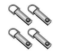 PATIKIL Bag Side Clip Buckle, 4 Pcs Metal Purse Suspension Clasp Suspending Handbag Chain Strap Connector with D Ring Purse Strap Hardware for Bag Making DIY Crossbody Craft, Black