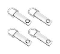 PATIKIL Bag Side Clip Buckle, 4 Pcs Metal Purse Suspension Clasp Suspending Handbag Chain Strap Connector with D Ring Purse Strap Hardware for Bag Making DIY Crossbody Craft, Bright Silver