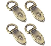 PATIKIL Bag Side Clip Buckle, 4 Pcs Metal Purse Suspension Clasp Suspending Leaf Shape Handbag D Ring Buckle Chain Link Connector Purse Strap Hardware for Bag Making DIY Craft, Bronze