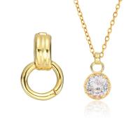 PATIKIL Bails for Jewelry Making, 14.5mm Pendant Bail Connector Double Bail Clasps for Bracelet Necklace Pendants Dangle Charm DIY Craft, Gold