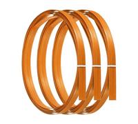 PATIKIL Bamboo Strips for Weaving 7/16" x 10 Ft, 3 Pack Thin Flat Wicker Rattan Cane Reed for Making Basket Webbing DIY Crafts, Orange