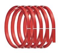 PATIKIL Bamboo Strips for Weaving 7/16" x 10 Ft, 5 Pack Thin Flat Wicker Rattan Cane Reed for Making Basket Webbing DIY Crafts, Red