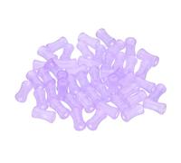 PATIKIL Bamboo Tube Beads, 50 Pcs Glass Tube Beads Bamboo Stick Spacer Beads for Jewelry Making DIY Crafts Gift Earrings Necklaces, Purple