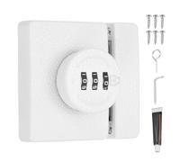 PATIKIL Barn Door Combination Lock with Password, 3 Digit Mechanical Password Lock for Sliding Door Gate Cabinets Closet, White