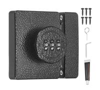 PATIKIL Barn Door Combination Lock with Password, 3 Digit Mechanical Password Lock for Sliding Door Gate Cabinets Closet, Black