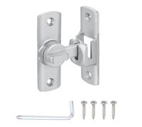 PATIKIL Barn Door Lock, 90/180 Degree Security Flip Sliding Door Latch Zinc Alloy Small Flip Gate Latches Hardware for Cabinet Window Bathroom Garage Silver