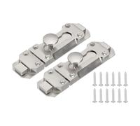 PATIKIL Barrel Bolt Latch, 2 Pack 5 Inch Solid Slide Door Lock Zinc Alloy Security Bolt Latch Vintage Gate Latches for Barn Warehouse, Silver