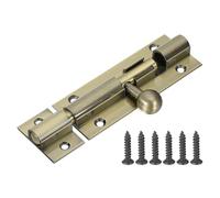 PATIKIL Barrel Bolt Latch, 5 Inch Solid Slide Door Lock Aluminum Alloy Security Bolt Latch Gate Latches for Barn Warehouse Fence Wooden Interior Exterior Door, Bronze