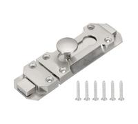 PATIKIL Barrel Bolt Latch, 5 Inch Solid Slide Door Lock Zinc Alloy Security Bolt Latch Vintage Gate Latches for Barn Warehouse, Silver
