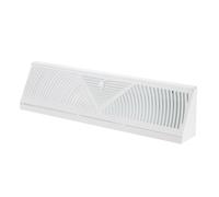 PATIKIL Baseboard Register Vent, 18 Inch Duct Opening Size Vent Cover Air Diffuser Baseboard Air Cover HVAC Corner for Home Floor Wall, White