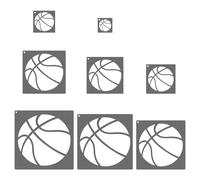 PATIKIL Basketball Stencils for Painting, 16 Pcs Sports Stencils Reusable Plastic for Painting on Wall, Wood, Fabric