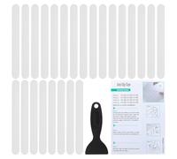 PATIKIL Bathtub Non Slip Stickers 7.87x0.79 Inch, 24 Pack Safety Shower Floor Anti Slip Stickers with Adhesive Decals Scraper for Bath Tub Shower Floor Stair, Clear