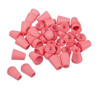 PATIKIL Bell End Stopper, 20 Pack Cord Rope Lock for Drawstring Bag, Rose Red