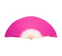 PATIKIL Belly Right Hand Silk Fan Veil 12inch, 1 Pack Short Folding Belly Dance for Women Dance Performance Sport, Rose
