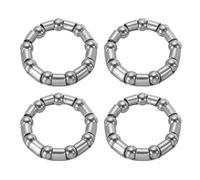 PATIKIL Bike Ball Crank Bearing 45mm x 9 Balls, 4 Pack Stainless Steel Bicycle Bearings Replacement Bike Parts Repair Accessories for Bike Front Rear, Silver