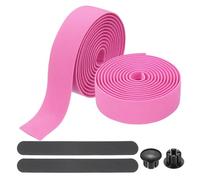 PATIKIL Bike Handlebar Tape, 2 Rolls 6.6 Feet Bike Grip Tape EVA Foam Cycling Handle Wraps Comfortable Non-Slip Shock Bicycle Wrap with End Plugs for Road Bike, Pink