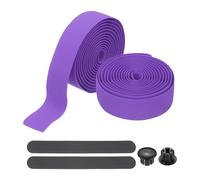 PATIKIL Bike Handlebar Tape, 2 Rolls 6.6 Feet Bike Grip Tape High-Elasticity EVA Foam Cycling Handle Wraps Comfortable Non-Slip Shock Bicycle Wrap with End Plugs for Road Bike, Purple