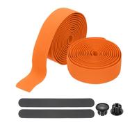 PATIKIL Bike Handlebar Tape, 2 Rolls 6.6 Feet Bike Grip Tape High-Elasticity EVA Foam Cycling Handle Wraps Comfortable Non-Slip Shock Bicycle Wrap with End Plugs for Road Bike, Orange