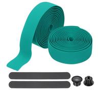 PATIKIL Bike Handlebar Tape, 2 Rolls 6.6 Feet Bike Grip Tape High-Elasticity EVA Foam Cycling Handle Wraps Comfortable Non-Slip Shock Bicycle Wrap with End Plugs for Road Bike, Dark Green