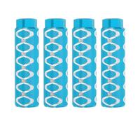 PATIKIL Bike Pegs Fit 3/8 Inch Axles, 4 Pack Aluminum Alloy Anti-Skid Lead Foot Bicycle Peg Back Seat Stands with Circle for BMX Mountain Dirt Bike Cycling Rear Stunt Pegs, Light Blue