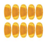 PATIKIL Bike Wheel Reflectors, 10 Pcs Plastic Universal Oval Safety Bicycle Wheel Rim Reflective Warning Reflective for Trailer Mountain Bike Bicycles Night Riding, Orange