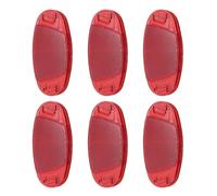 PATIKIL Bike Wheel Reflectors, 6 Pcs Plastic Universal Oval Safety Bicycle Wheel Rim Reflective Warning Reflective for Trailer Mountain Bike Bicycles Night Riding, Red